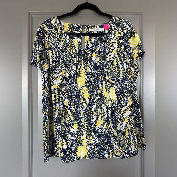 Boden Scoop Neck Silk Blend Women’s Floral Short Sleeved Blouse - Picture 2 of 5